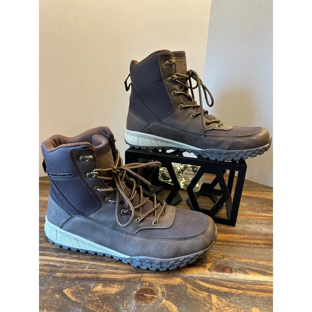 Reserved Footwear Men's Brown Gorpcore Combat Boots Style RF1109 US 8.5 EUR 41.5